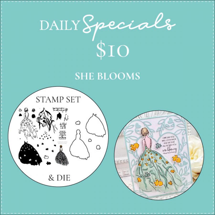 Daily Special - She Blooms Stamp Set + Die