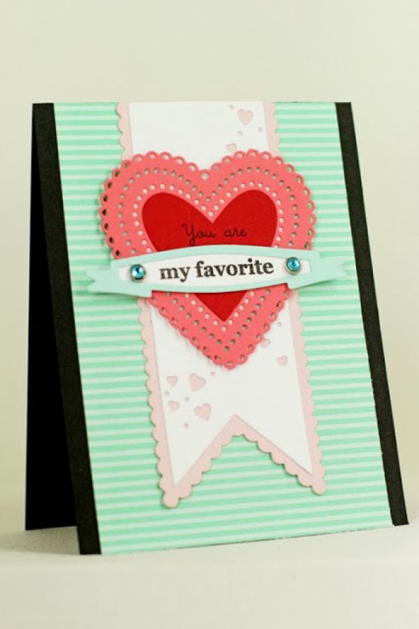 Papertrey Ink - Notched Hearts Banner Die Collection (set of 2)
