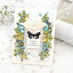Prosperous Leaves Background Stamp Set