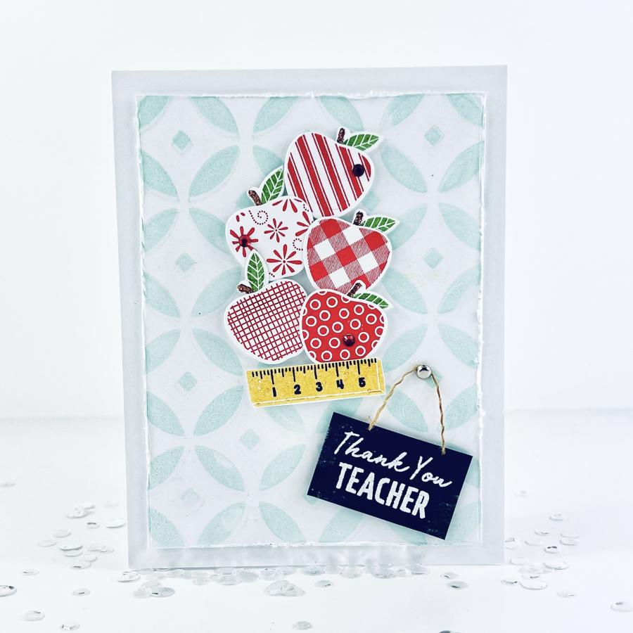 Treasured Teacher: Apple Prints Mini Stamp Set