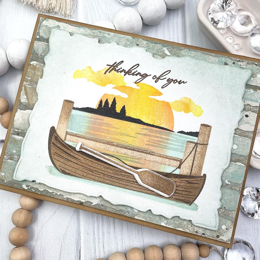 Corrugated Metal Background Stamp Set