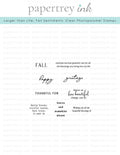 Larger than Life: Fall Sentiments Mini Stamp Set