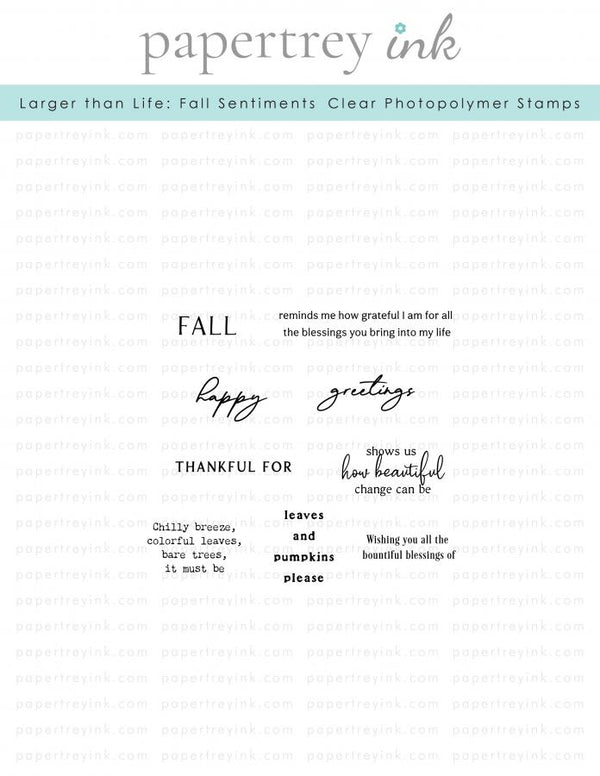 Larger than Life: Fall Sentiments Mini Stamp Set