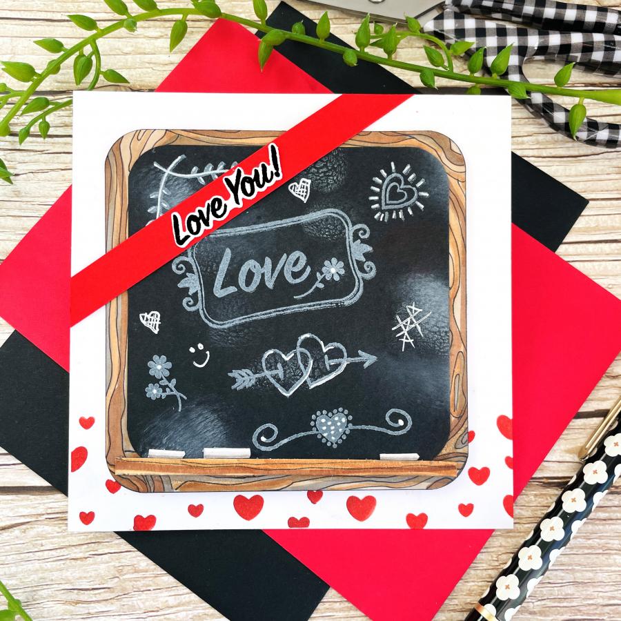 Chalkboard Love Stamp Set