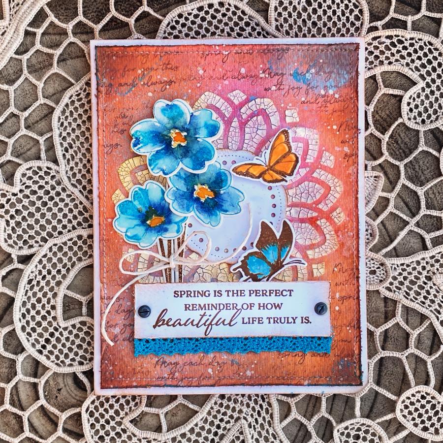 Flutter and Flowers Stamp Set