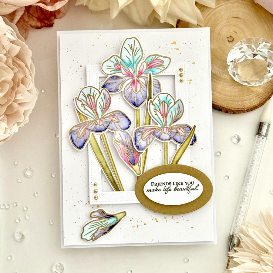 Winter Iris Stamp Set