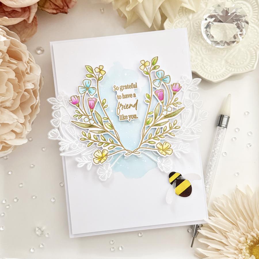 Wildflower Wreath Stamp Set