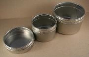 2.5 oz. Round Clear Top Tin (3 per package)