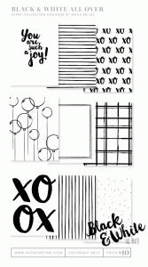 Black & White All Over Patterned Paper Pad 4 1/2" x 5 1/2" (36 sheets)