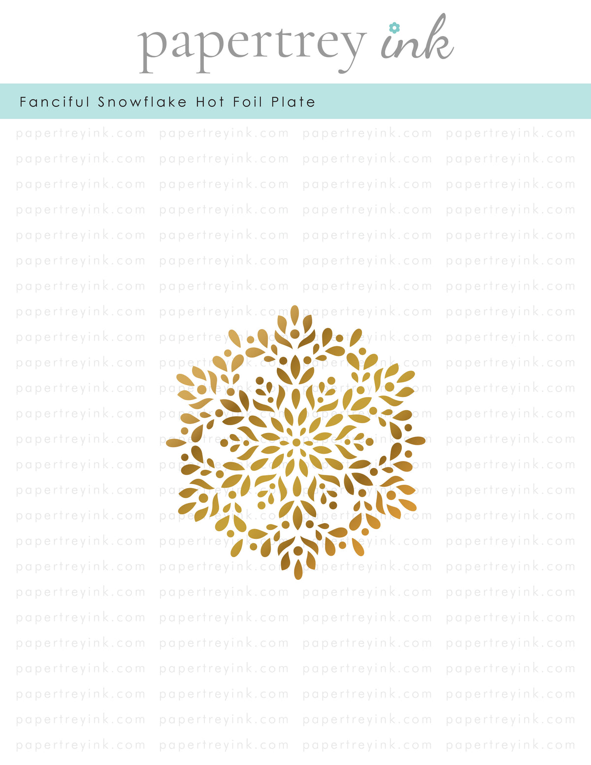 Fanciful Snowflake Hot Foil Plate