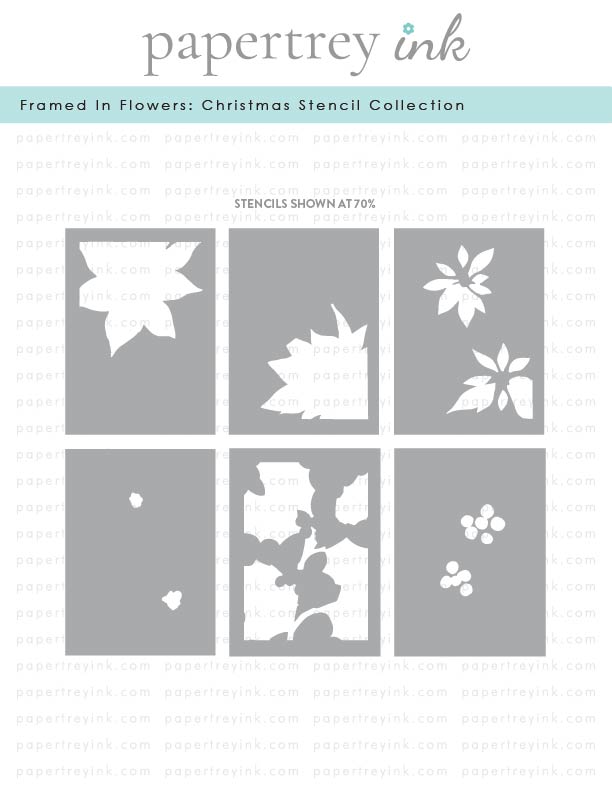 Framed In Flowers: Christmas Stencil Collection (set of 6)