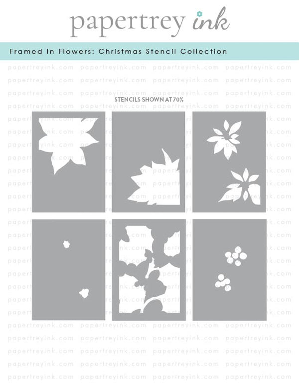 Framed In Flowers: Christmas Stencil Collection (set of 6)