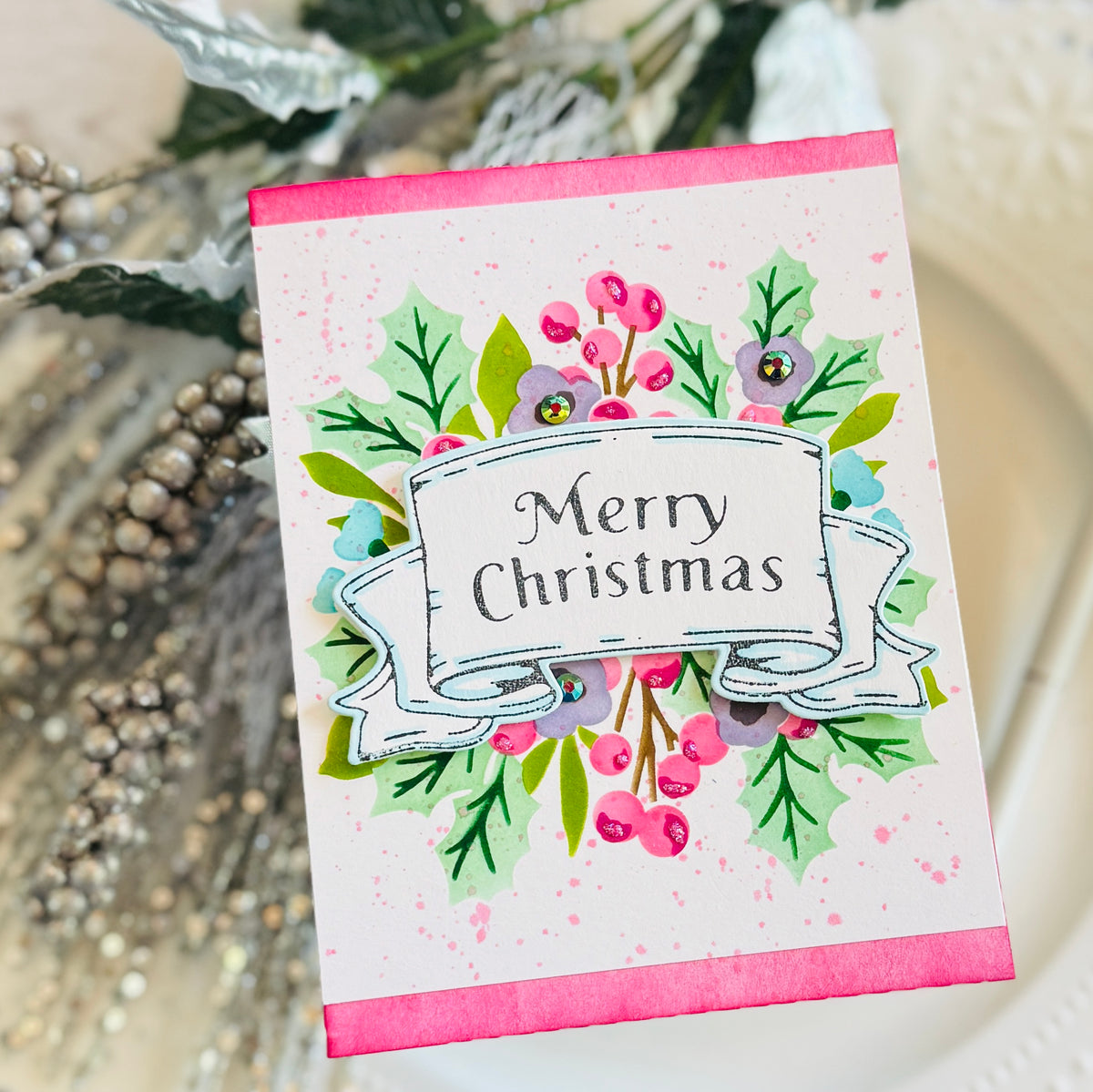 Merry Christmas Banner Stencil Collection (set of 7)