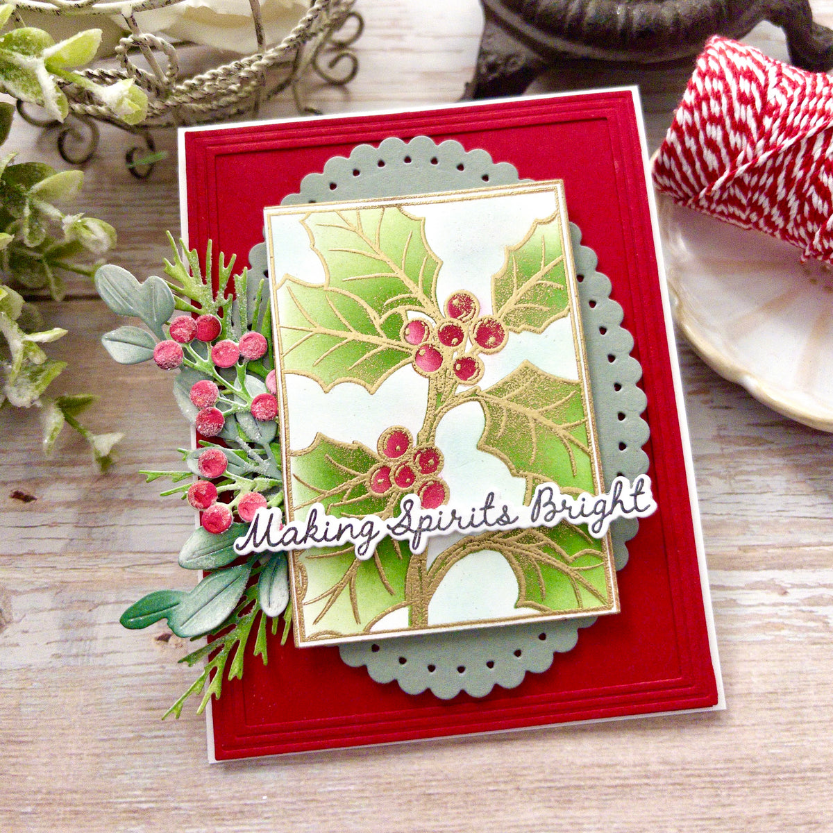 Framed In Flowers: Christmas Stencil Collection (set of 6)