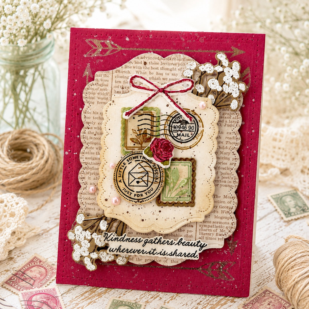 Stacked Mail Stamp Set