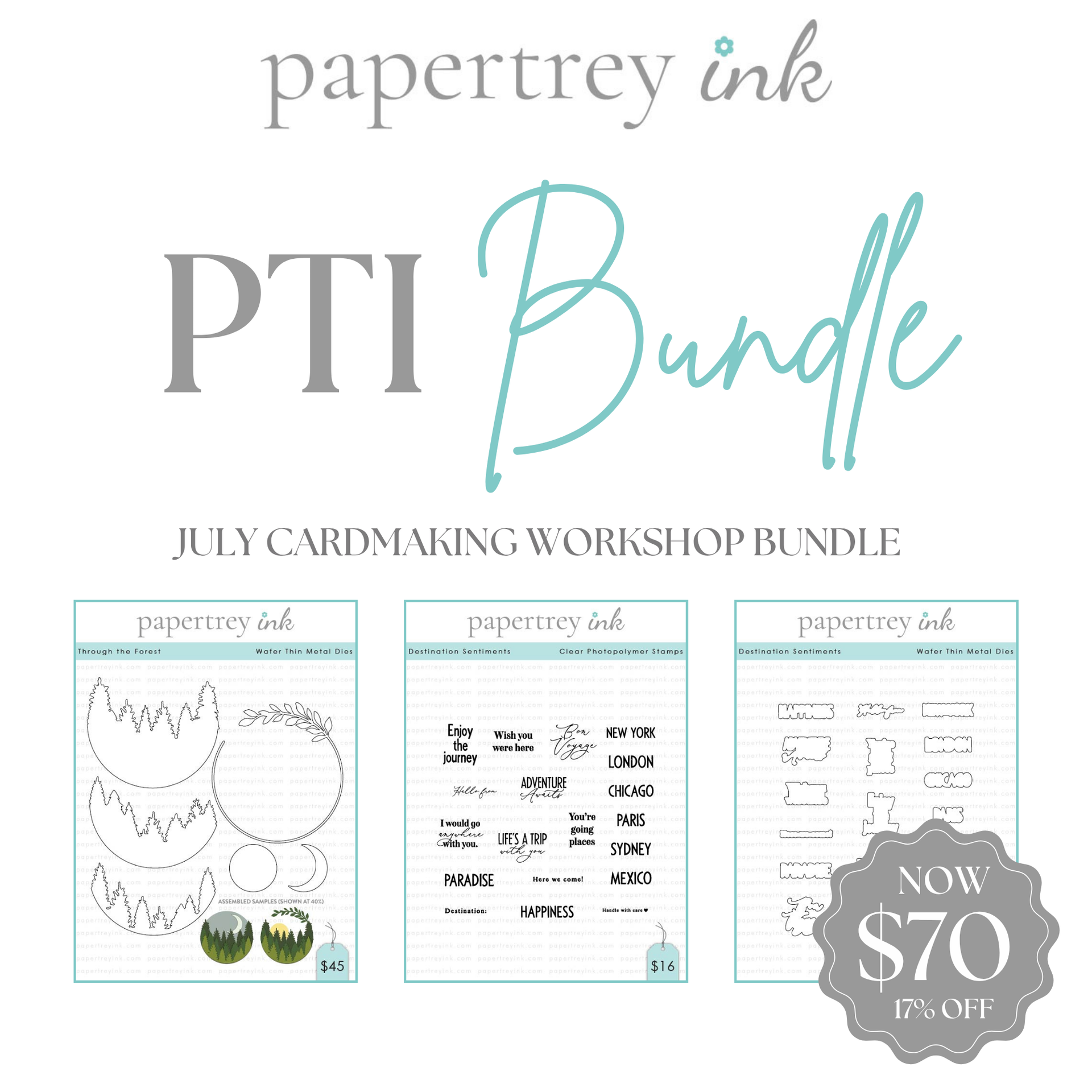 papertreyink.com July Cardmaking Workshop Bundle