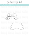 Merry Christmas Banner Press Plate + Coordinating Die