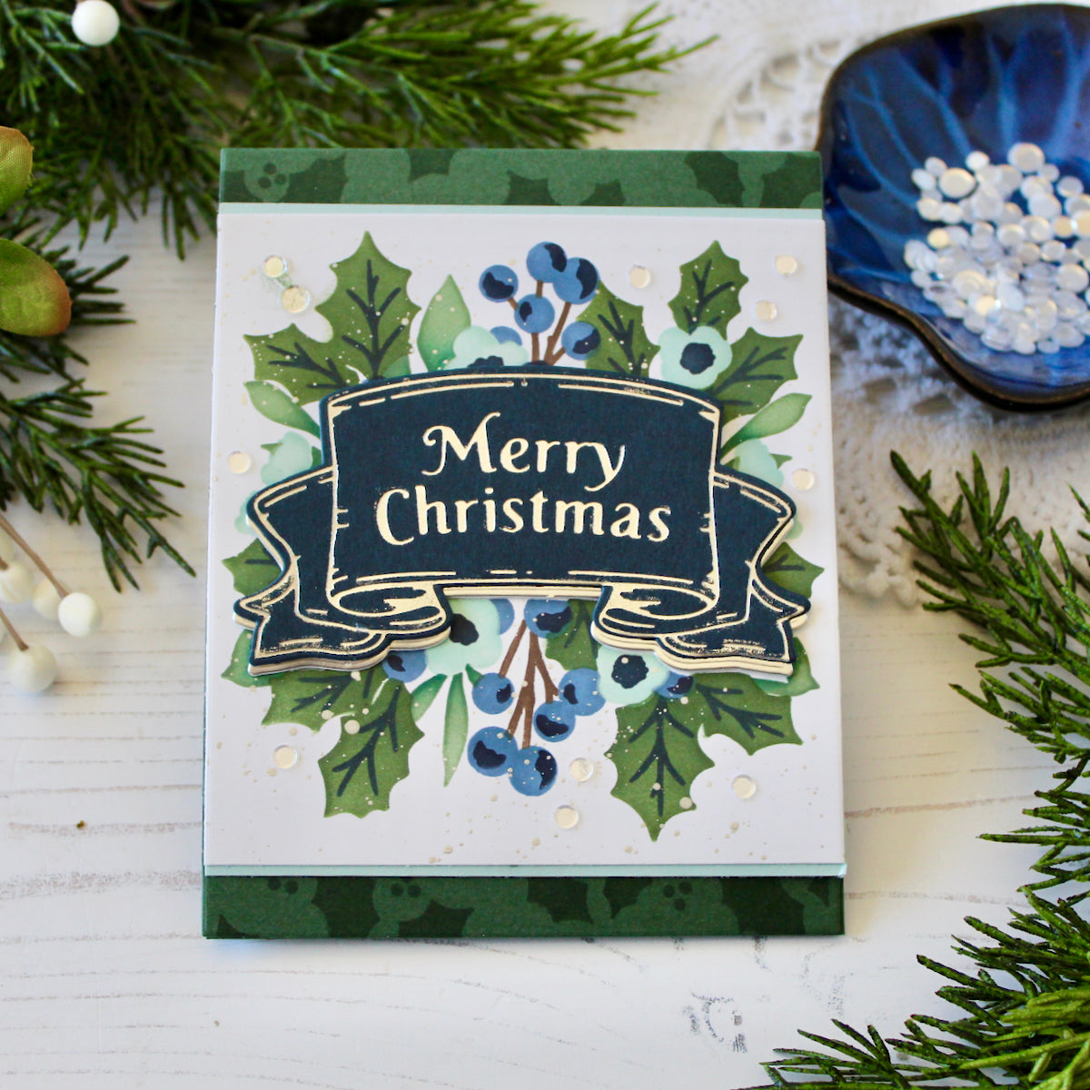 Merry Christmas Banner Stencil Collection (set of 7)