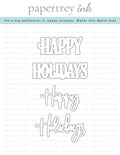 This is Big Sentiments: XL Happy Holidays Die