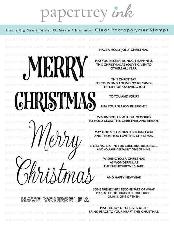 This is Big Sentiments: XL Merry Christmas Stamp Set
