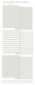 Bitty Big: Soft Stone Color Collection (24 sheets)
