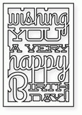 Papertrey Ink - Text Block: Birthday Die