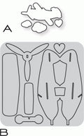 Papertrey Ink - Love You to Pieces: Airplane Die Collection (set of 2)