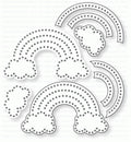 Papertrey Ink - Stitched Rainbow Die