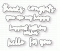Papertrey Ink - Tropics Sentiments Die