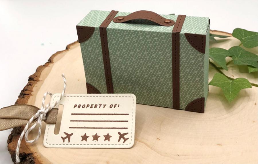 Vintage Travel Suitcase Die