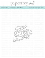 To Die For Sentiments: Hey Boo Die