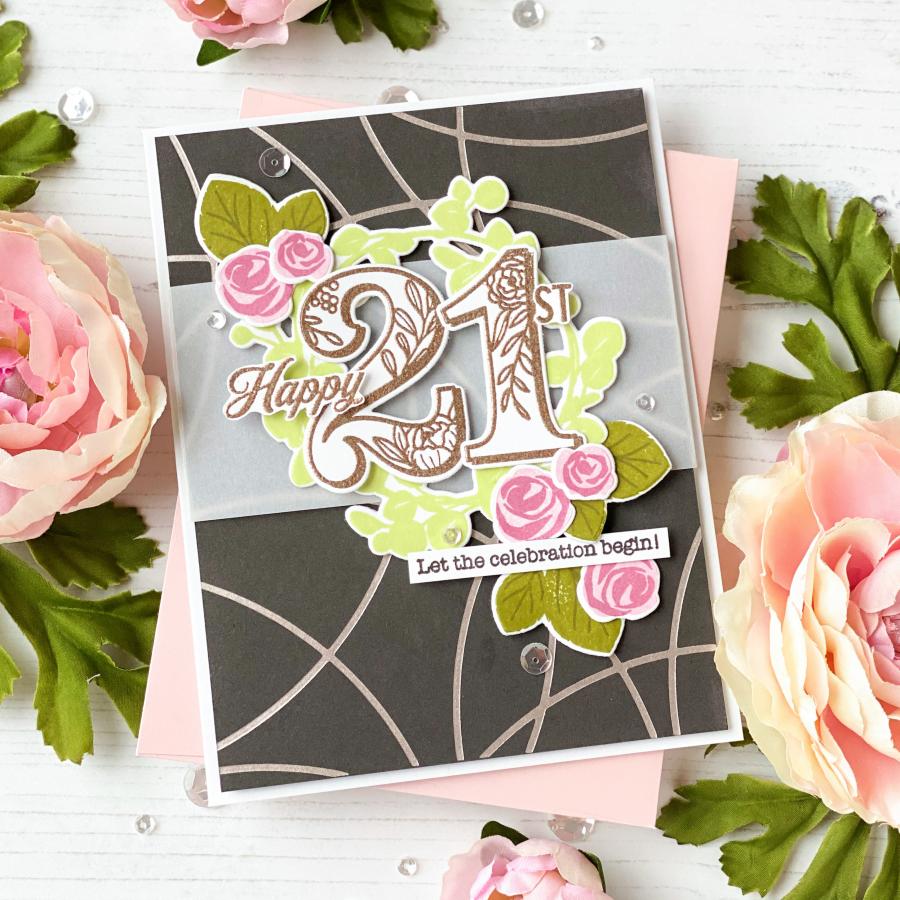 Fancy Floral Numbers Die