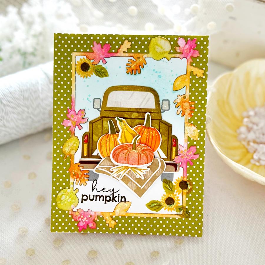 Border Bling: Falling Leaves Die