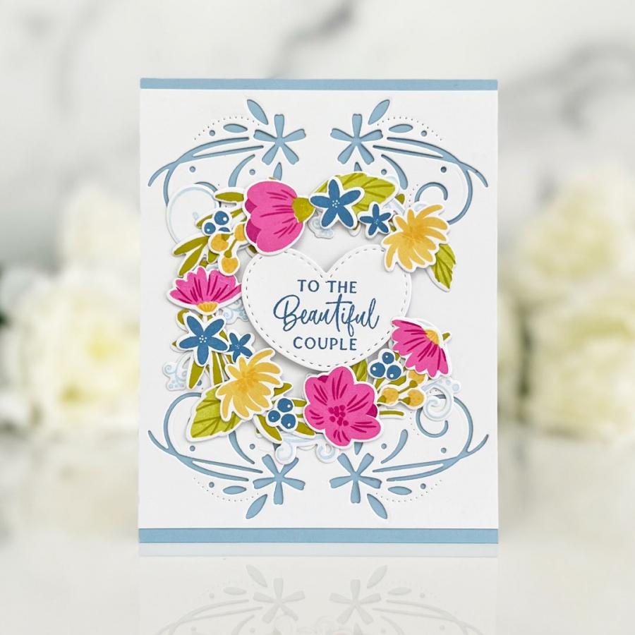 Cornered: Floral Swirl Die