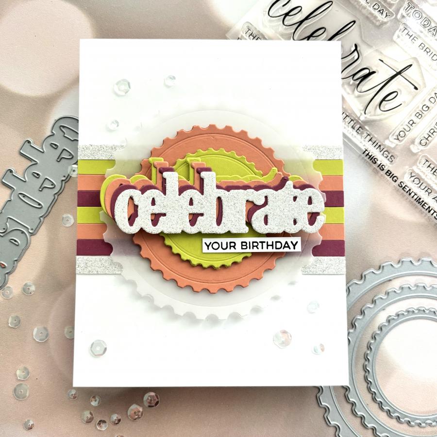 Love to Layer: Circular Postage Die