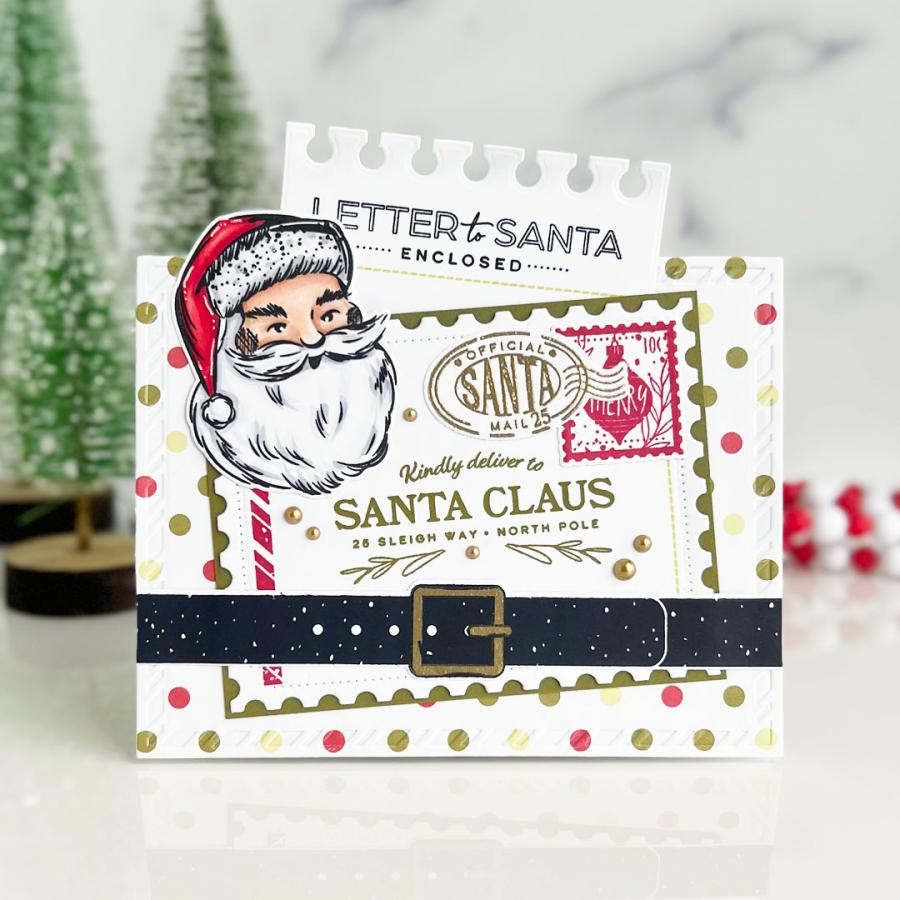 North Pole Mail: Candy Cane Frame Post Card Die