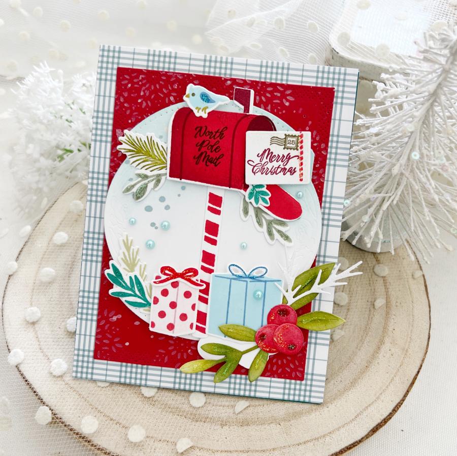 Fanciful Snowflake Background Hot Foil Plate