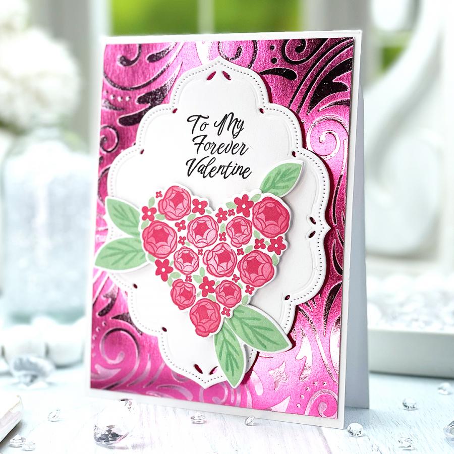Ornamental Swirl Hot Foil Plate