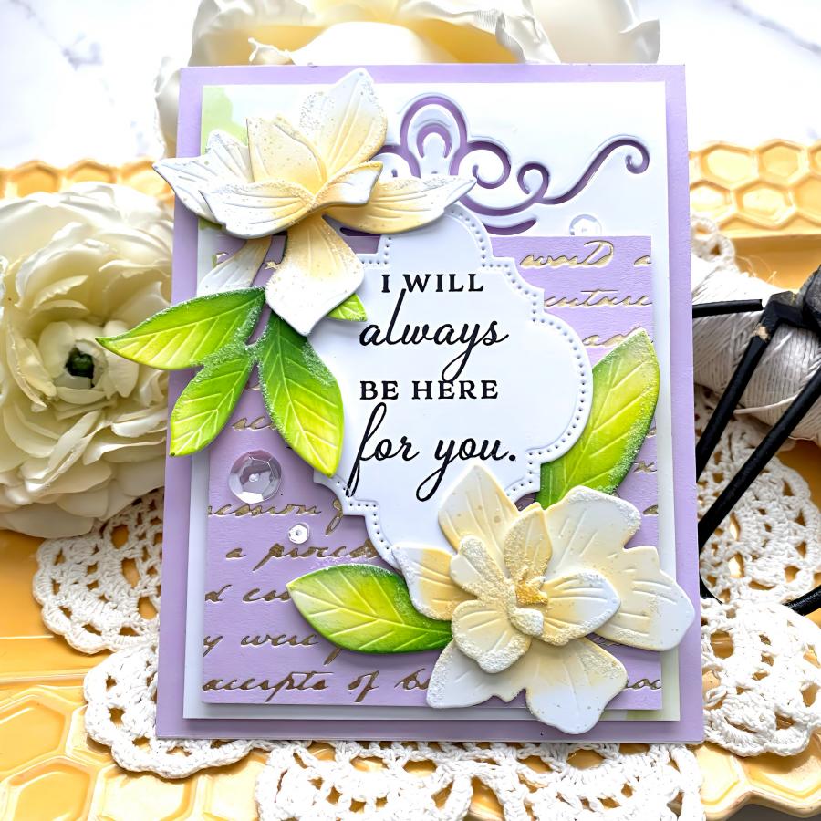 Elegant Script Hot Foil Plate