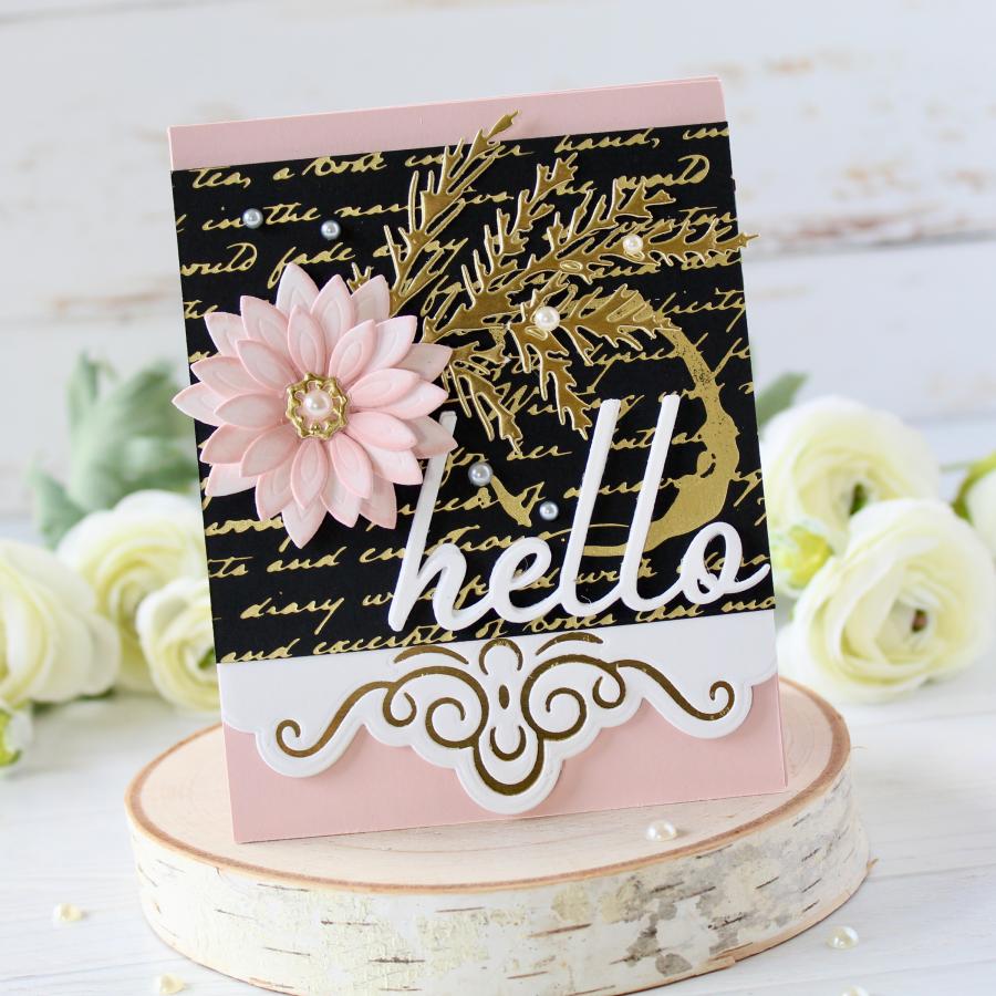 Elegant Script Hot Foil Plate