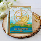 Adventure Away Compass Hot Foil Plate