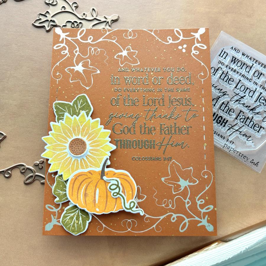 Fall Harvest Hot Foil Plate