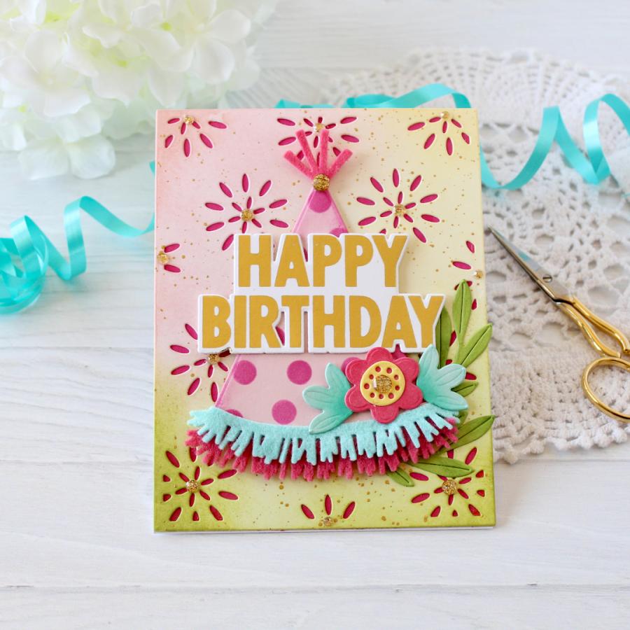 Happy Birthday Hot Foil Plate + Coordinating Die