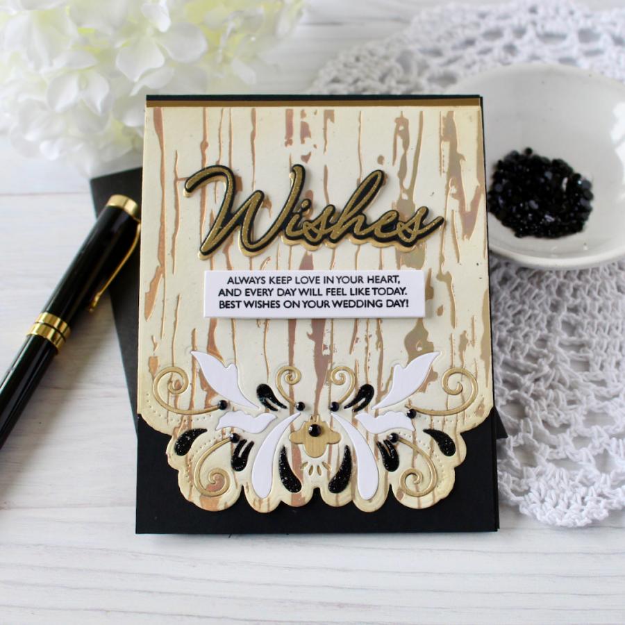 Rustic Woodgrain Hot Foil Plate