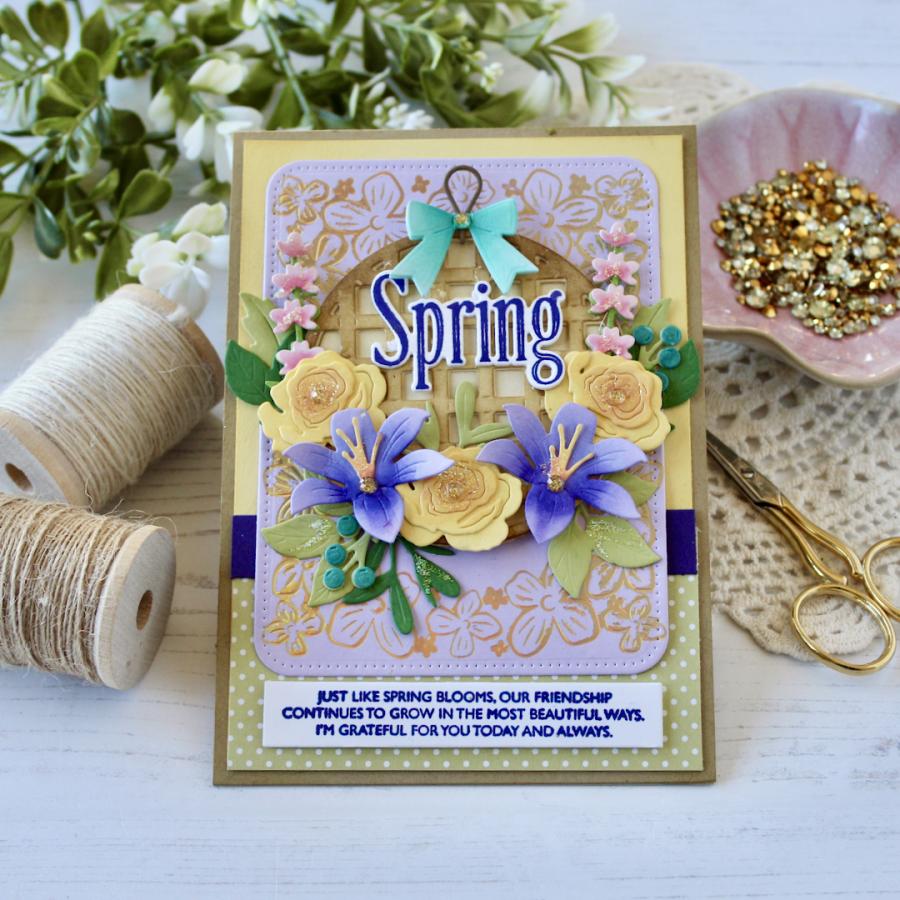 Framed in Flowers Hot Foil Plate