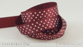 Scarlet Jewel 5/8" Satin Dots Ribbon (5 yards)