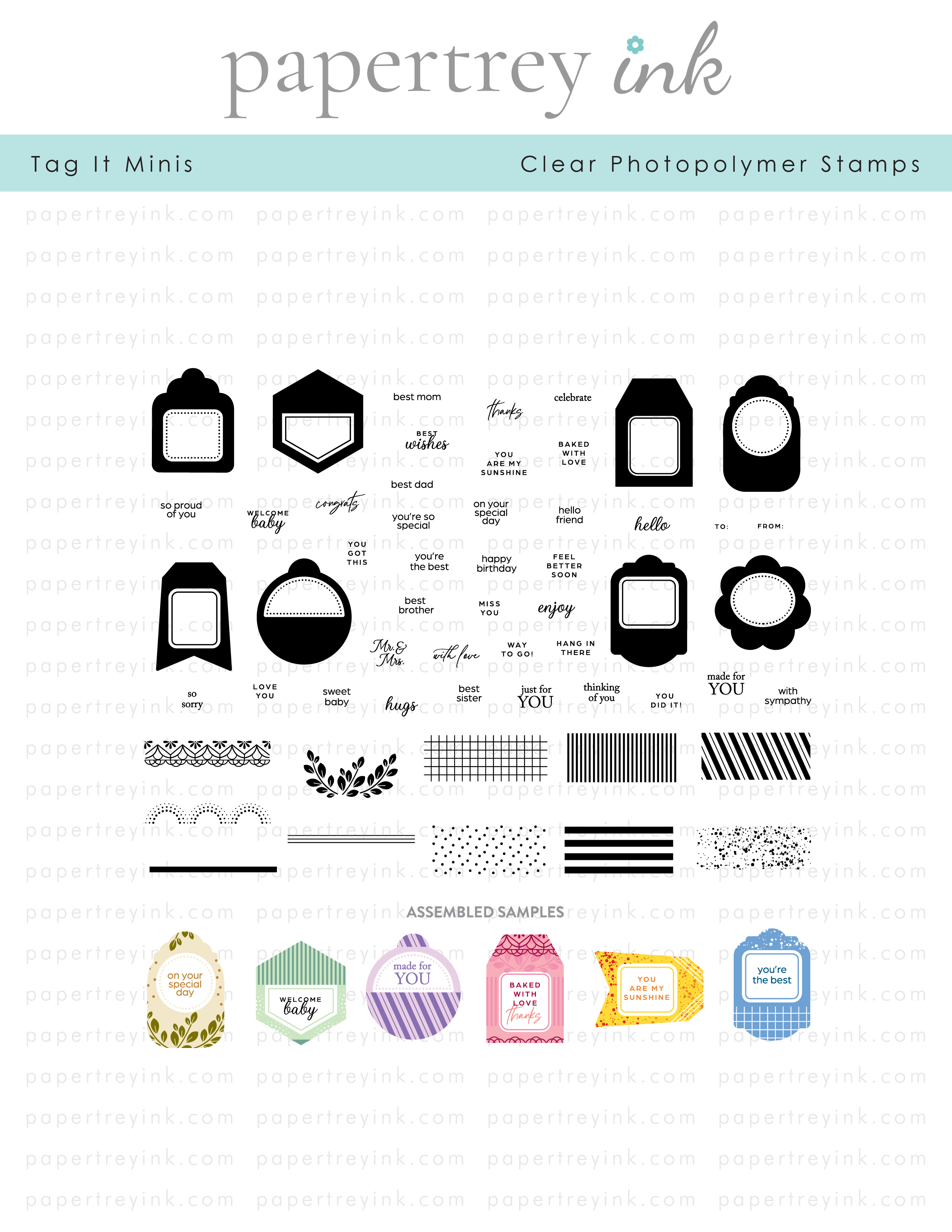 Tag It Minis Stamp Set: Papertrey Ink