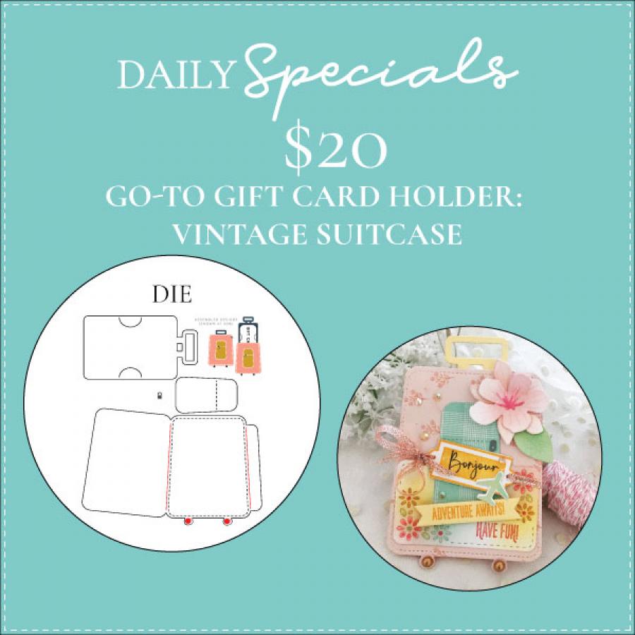 Daily Special - Go-To Gift Card Holder: Vintage Suitcase Die