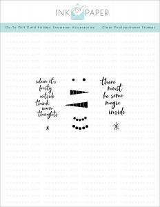 Go-To Gift Card Holder: Snowman Accessories Mini Stamp Set: Papertrey Ink