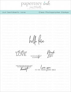 Just Sentiments: Love Mini Stamp Set: Papertrey Ink